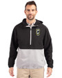 Columbus Crew Cutter & Buck Charter Eco Recycled Mens Anorak Jacket Black/Polished Front