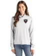 D.C. United Cutter & Buck Coastline Epic Comfort Recycled Womens Funnel Neck CONCRETE Front