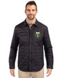 Portland Timbers Cutter & Buck Rainier PrimaLoft® Mens Eco Insulated Quilted Shirt Jacket Black Front