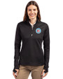 Chicago Fire FC Cutter & Buck Traverse Stretch Eco Quarter Zip Womens Pullover Black Front