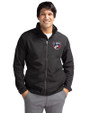 FC Dallas Cutter & Buck Charter Eco Knit Recycled Big & Tall Full-Zip Jacket Black Front