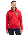 Chicago Fire FC Cutter & Buck Charter Eco Knit Recycled Big & Tall Full-Zip Jacket Red Front