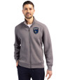 San Jose Earthquakes Cutter & Buck Roam Epic Versatility Recycled Full Zip Mens Jacket Elemental Grey Front