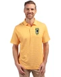 Columbus Crew Cutter & Buck Forge Eco Double Stripe Stretch Recycled Mens Polo College Gold/White Front