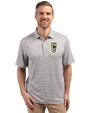Columbus Crew Cutter & Buck Forge Eco Double Stripe Stretch Recycled Mens Polo Polished/White Front