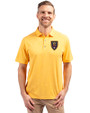 Real Salt Lake Cutter & Buck Forge Eco Stretch Recycled Mens Polo College Gold Heather Front