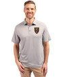 Real Salt Lake Cutter & Buck Forge Eco Stretch Recycled Mens Polo Polished Medium Gray Front