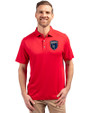 San Jose Earthquakes Cutter & Buck Forge Eco Stretch Recycled Mens Polo Red Front