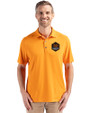 Houston Dynamo FC Cutter & Buck Forge Recycled Four-Way Stretch Mens Polo Orange Burst Front