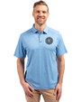 New York City FC Cutter & Buck Forge Eco Stretch Recycled Mens Polo Dark Atlas Heather Front