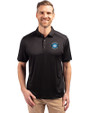 Charlotte FC Cutter & Buck Forge Eco Stretch Recycled Mens Polo Black Front