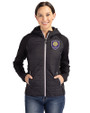 Orlando City SC Cutter & Buck Rainier Primaloft Womens Eco Full Zip Hybrid Jacket Black Front