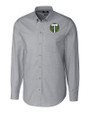 Portland Timbers Cutter & Buck Stretch Oxford Mens Long Sleeve Dress Shirt Charcoal Mannequin