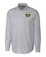 Portland Timbers Cutter & Buck Stretch Oxford Stripe Mens Big and Tall Long Sleeve Dress Shirt Charcoal Mannequin