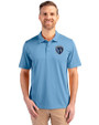 Sporting Kansas City Cutter & Buck Prospect Eco Textured Stretch Recycled Mens Big & Tall Polo Atlas Light Blue Front