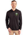 Portland Timbers Cutter & Buck Virtue Eco Pique Recycled Quarter Zip Mens Pullover Black Front