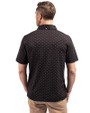 Portland Timbers Cutter & Buck Virtue Eco Pique Tile Print Recycled Mens Polo Black Back