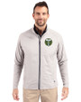 Portland Timbers Cutter & Buck Adapt Eco Knit Hybrid Recycled Mens Full Zip Jacket Polished Medium Gray Front