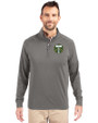 Portland Timbers Cutter & Buck Adapt Eco Knit Stretch Recycled Mens Quarter Zip Pullover Elemental Grey Front