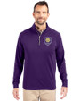 Orlando City SC Cutter & Buck Adapt Eco Knit Stretch Recycled Mens Quarter Zip Pullover College Purple Front