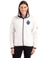 Vancouver Whitecaps FC Cutter & Buck Cascade Eco Fleece Womens Full Zip Jacket Shell/Navy Blue Front