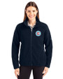 Chicago Fire FC Cutter & Buck Cascade Eco Fleece Womens Full Zip Jacket Navy Blue Front