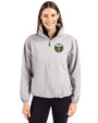 Portland Timbers Cutter & Buck Charter Eco Recycled Womens Anorak Jacket Polished Medium Gray Front