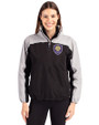 Orlando City SC Cutter & Buck Charter Eco Recycled Womens Anorak Jacket Black/Polished Front