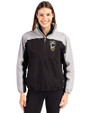 Columbus Crew Cutter & Buck Charter Eco Recycled Womens Anorak Jacket Black/Polished Front