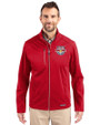 New York Red Bulls Cutter & Buck Evoke Softshell Recycled Full Zip Mens Jacket Cardinal Red Front