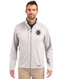 New England Revolution Cutter & Buck Evoke Softshell Recycled Full Zip Mens Jacket CONCRETE Front