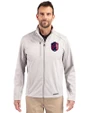 St. Louis City SC Cutter & Buck Evoke Softshell Recycled Full Zip Mens Jacket CONCRETE Front