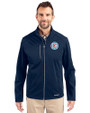 Chicago Fire FC Cutter & Buck Evoke Softshell Recycled Full Zip Mens Jacket Navy Blue Front