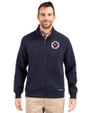 New England Revolution Cutter & Buck Roam Eco Recycled Full Zip Mens Big & Tall Jacket Navy Blue Front