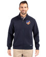 FC Cincinnati Cutter & Buck Roam Eco Recycled Full Zip Mens Big & Tall Jacket Navy Blue Front