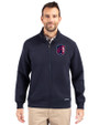 St. Louis City SC Cutter & Buck Roam Eco Recycled Full Zip Mens Big & Tall Jacket Navy Blue Front
