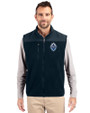 Vancouver Whitecaps FC Cutter & Buck Cascade Eco Sherpa Mens Big and Tall Fleece Vest Navy Blue Front
