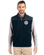 Chicago Fire FC Cutter & Buck Cascade Eco Sherpa Mens Big and Tall Fleece Vest Navy Blue Front