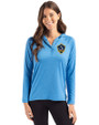 LA Galaxy Cutter & Buck Coastline Epic Comfort Recycled Womens Hooded Shirt Digital Front