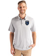 San Jose Earthquakes Cutter & Buck Coastline Epic Comfort Recycled Mens Polo CONCRETE Front