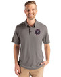 Inter Miami CF Cutter & Buck Coastline Epic Comfort Recycled Mens Polo Elemental Grey Front