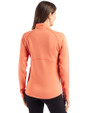 FC Cincinnati Cutter & Buck Peshastin Fleece Recycled Womens Half Zip Pullover College Orange Heather Back