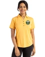 Portland Timbers Cutter & Buck Forge Eco Stretch Recycled Womens Short Sleeve Polo College Gold Heather Front