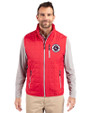 New England Revolution Cutter & Buck Rainier PrimaLoft® Mens Big and Tall Eco Insulated Full Zip Puffer Vest Red Front