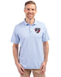 FC Dallas Cutter & Buck Virtue Eco Pique Botanical Print Recycled Mens Polo Atlas Light Blue Front