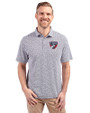 FC Dallas Cutter & Buck Virtue Eco Pique Botanical Print Recycled Mens Polo Navy Blue Front