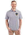 LA Galaxy Cutter & Buck Virtue Eco Pique Botanical Print Recycled Mens Polo Navy Blue Front
