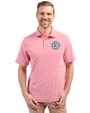 Chicago Fire FC Cutter & Buck Virtue Eco Pique Botanical Print Recycled Mens Polo Red Front