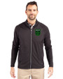 Austin FC - Cutter & Buck Adapt Recycled Soft Knit Stretch Mens Big & Tall Hybrid Full Zip Jacket Black Front