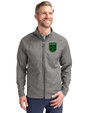Austin FC - Cutter & Buck Adapt Eco Knit Hybrid Recycled Mens Big & Tall Full Zip Jacket Elemental Grey Front
